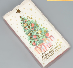 Изображение Коробка для пряников и печенья «С Новым годом!», ёлочка, 10.5 × 21 × 3 см